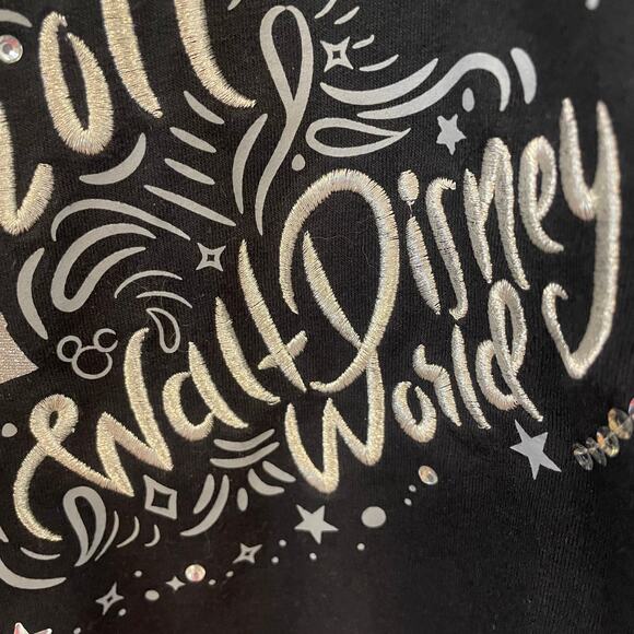 Disney Parks Walt Disney World 2017 Long Sleeve Top Sorcerer Hat Sz L - Picture 4 of 7